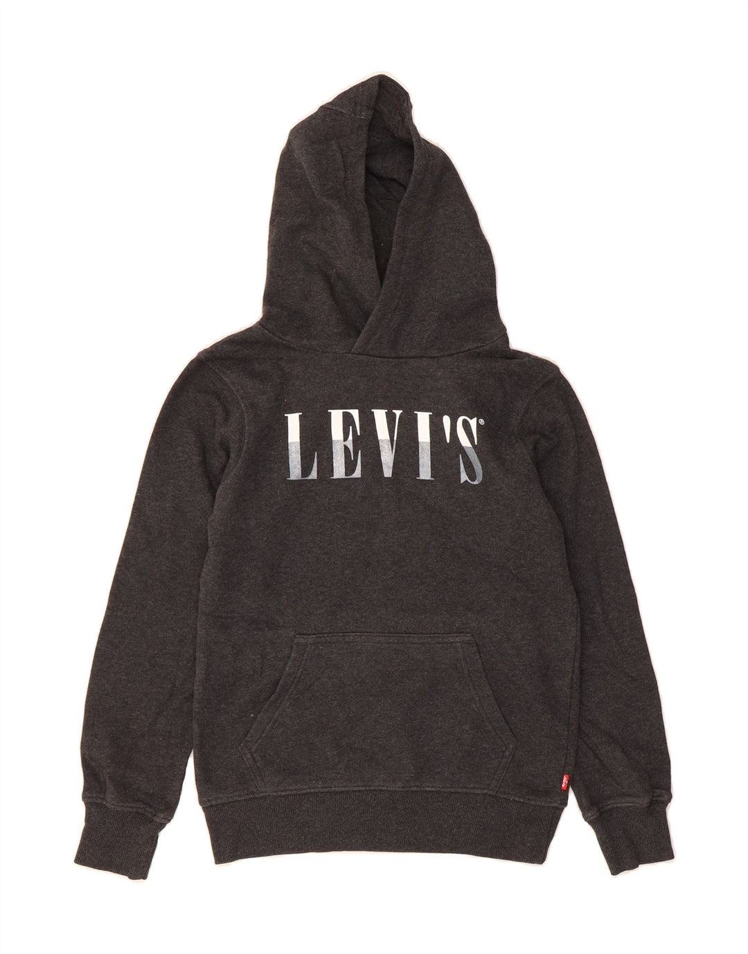 LEVI'S Boys Graphic Hoodie Jumper 13-14 Years Grey Vintage Levi's and Second-Hand Levi's from Messina Hembry 