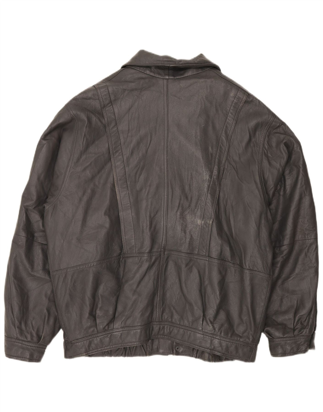 Винтажная мужская кожаная куртка IT 56 3XL черная