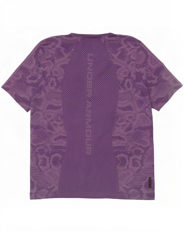 Женская футболка с рисунком Under Armour Heat Gear Top UK 18 XL Фиолетовая