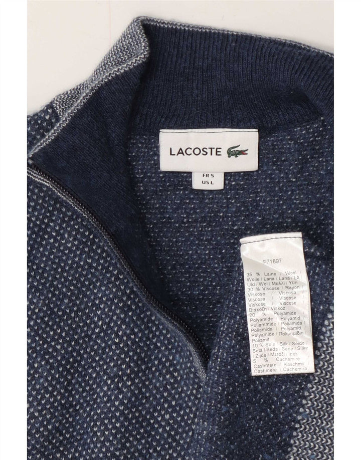 Мужской кардиган Lacoste, размер 5, большой синий шерстяной свитер