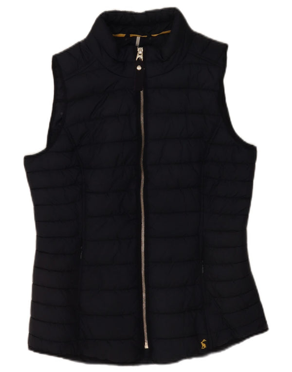 Joules Womens Padded Gilet UK 10 Small Navy Blue Polyester