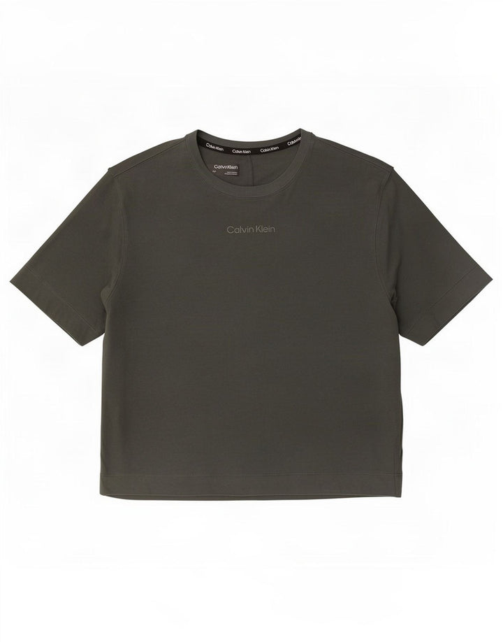 Женская футболка Calvin Klein Top UK 14, средний серый хлопок