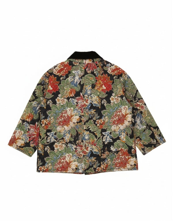 Женская стеганая куртка Damart EU 46/48 XL, разноцветный полиэстер с цветочным принтом