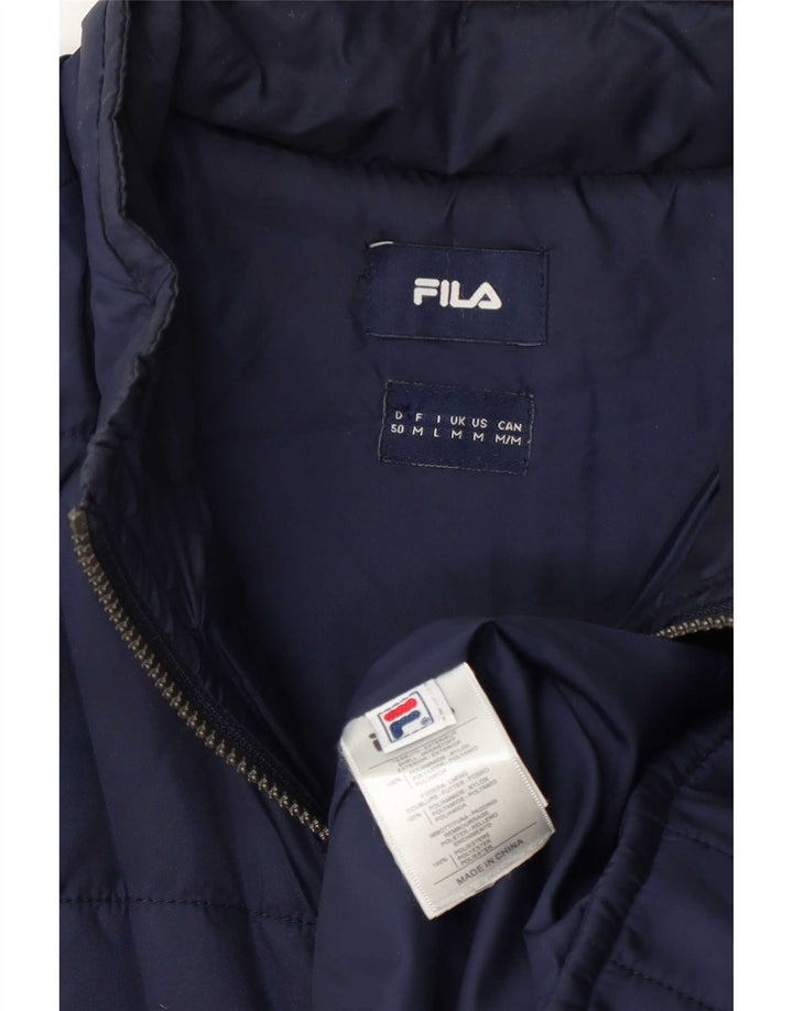 Мужская стеганая куртка Fila UK 38 Medium Navy Blue Полиамид