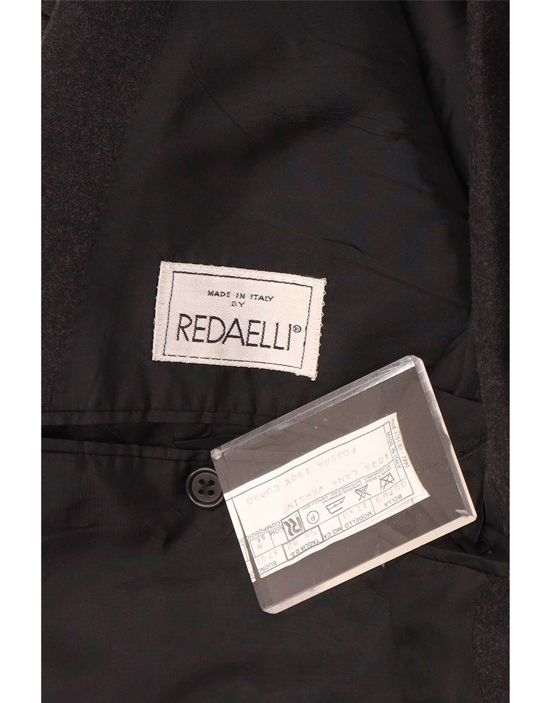 Redaelli Мужской двубортный пиджак IT 56 3XL Серый Шерстяной