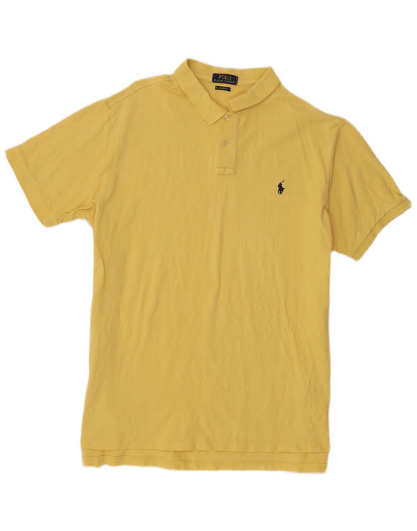 Мужская рубашка на заказ Polo Ralph Lauren большого размера из хлопка желтого цвета