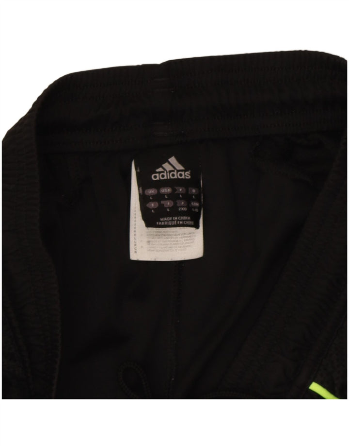 Мужские спортивные шорты Adidas Climacool, большие черные полиэстер с цветными блоками