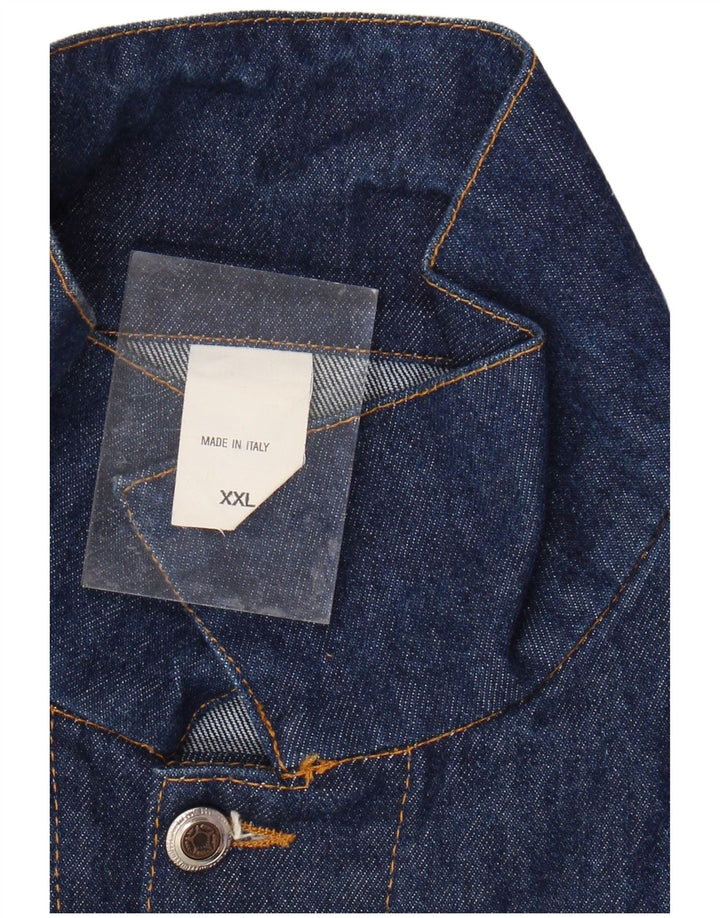 Мужская джинсовая куртка VINTAGE UK 44 2XL Темно-синяя, хлопок