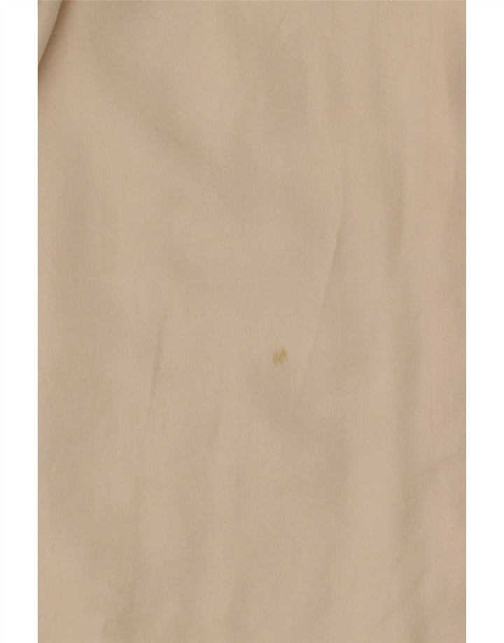 Винтажная женская блузка-рубашка IT 46, большая, бежевая, шелковая