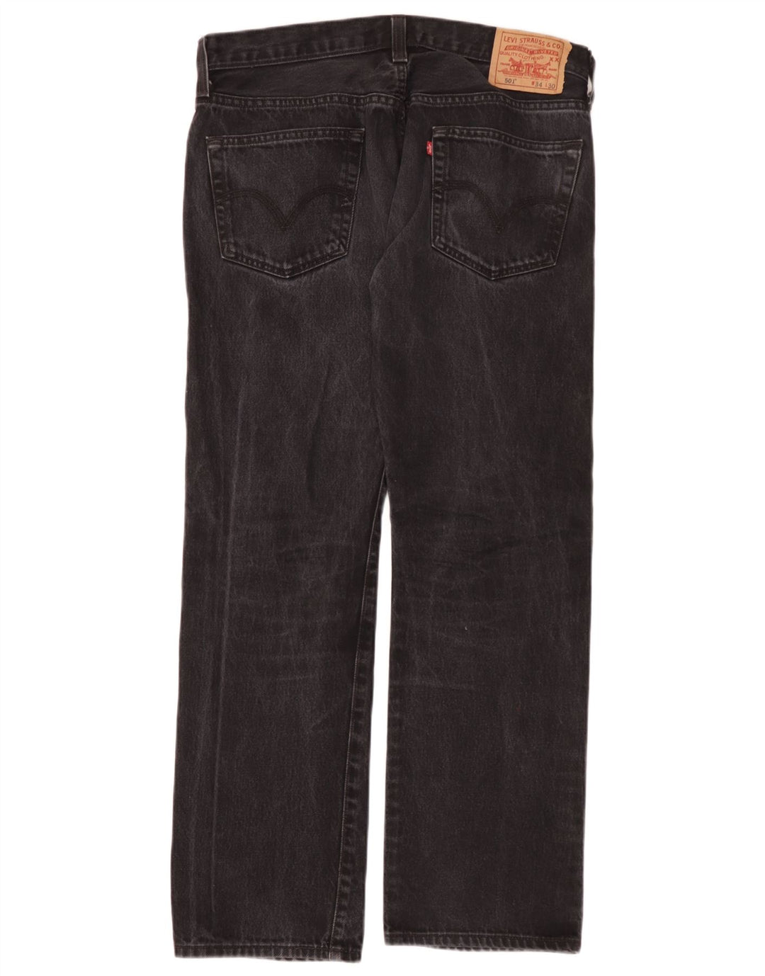 Мужские прямые джинсы Levi's 501 W34 L30, черный хлопок