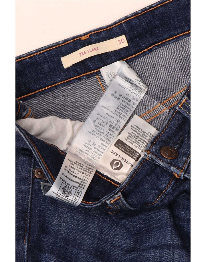 Женские расклешенные джинсы Levi's 726 W30 L32, синий хлопок