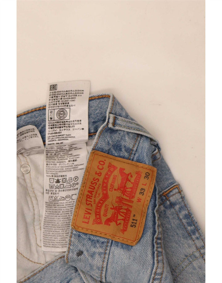 Мужские джинсы Levi's 511 Slim W33 L30 синие, хлопок