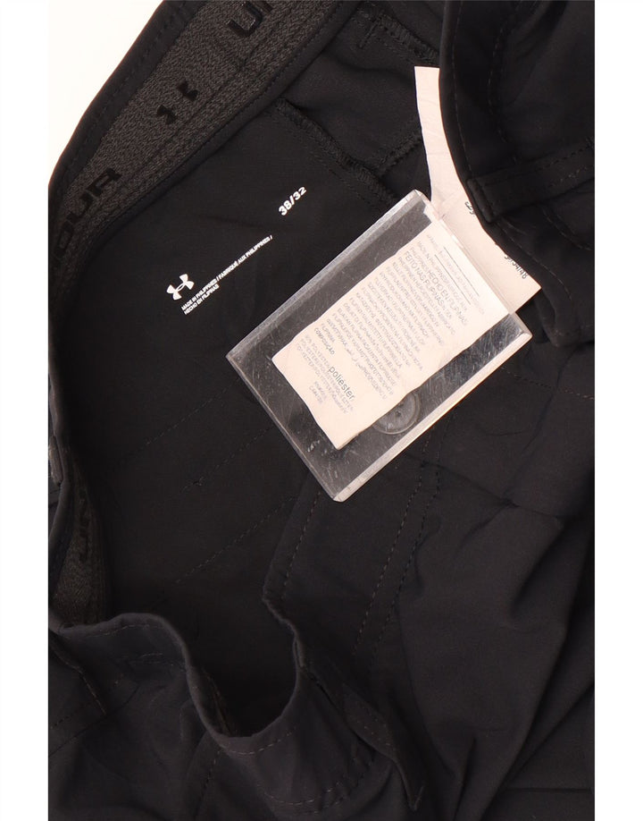 Мужские прямые брюки-чинос UNDER ARMOR W38 L32, черный полиэстер