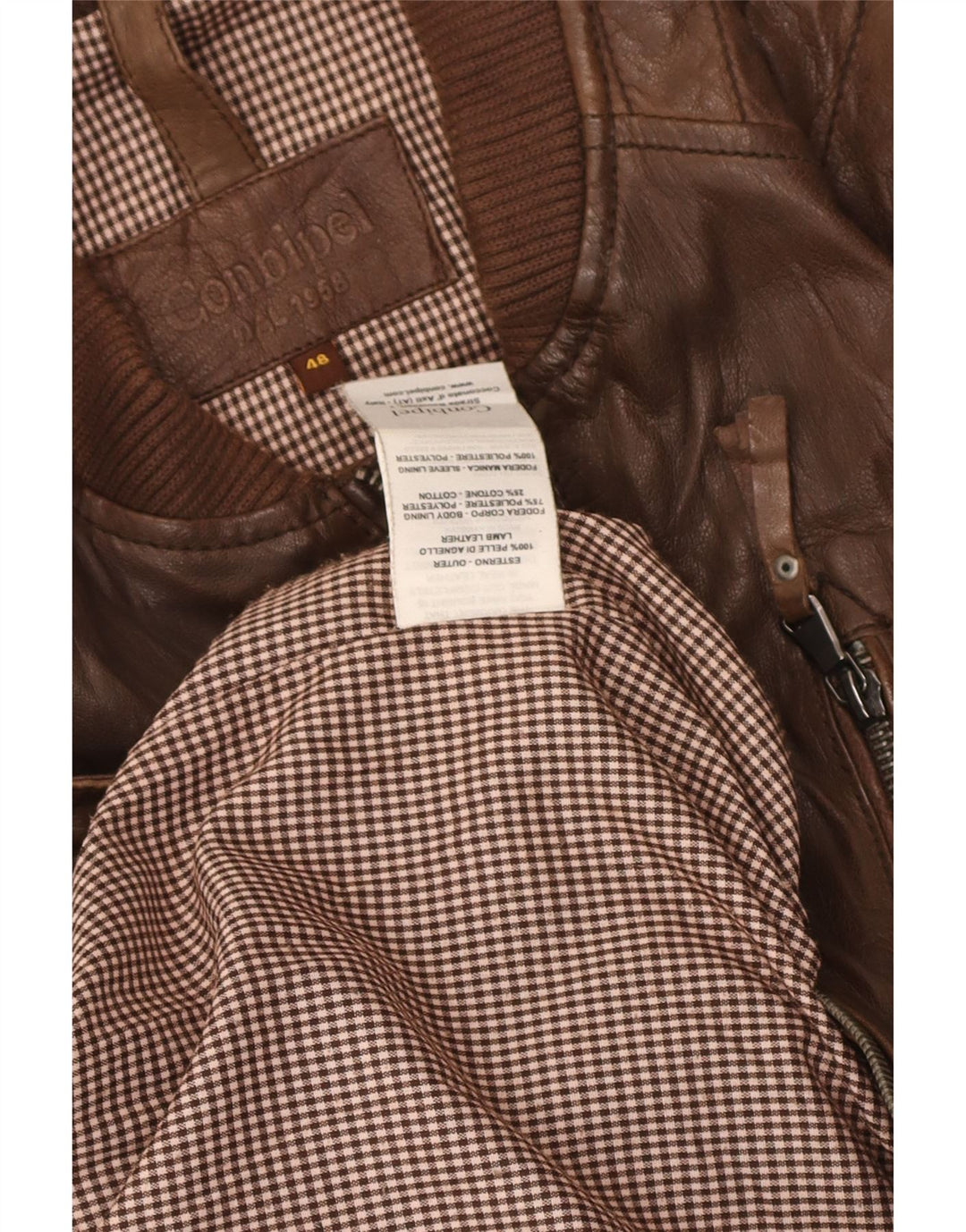 Мужская кожаная куртка Conbipel IT 48 Medium Brown Leather