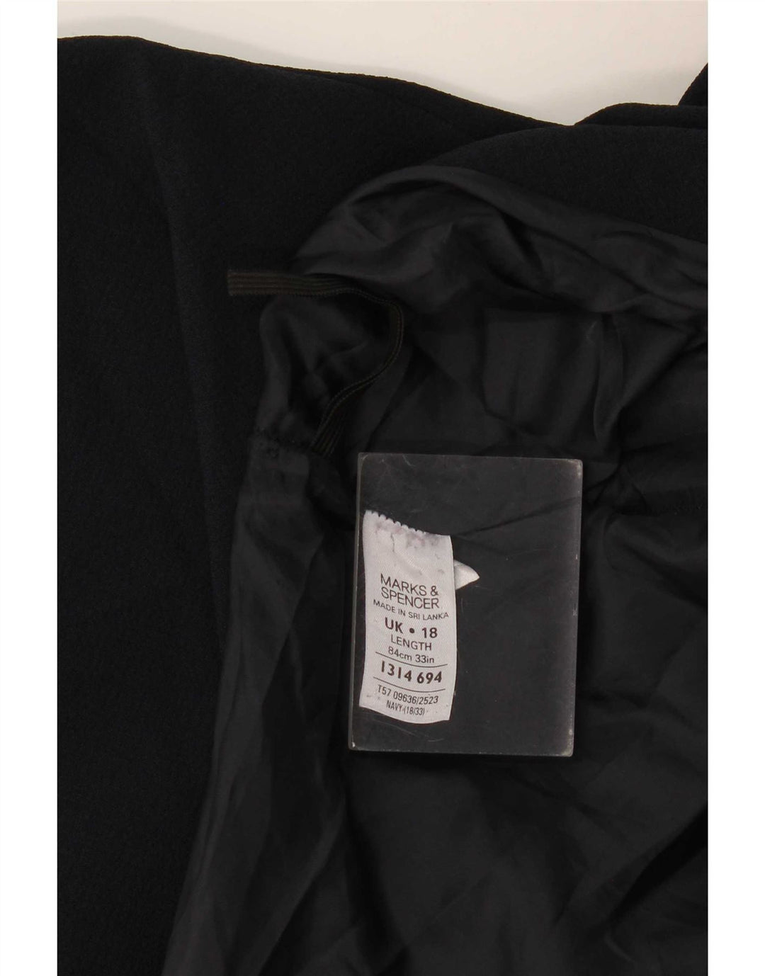 Женская юбка миди Marks & Spencer UK 18 XL W40 Темно-синий полиэстер
