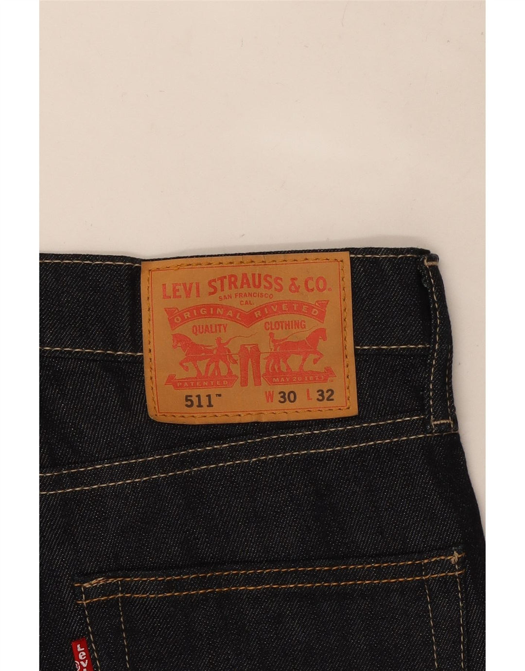 Женские укороченные джинсы LEVI'S 511 W30 L24 Темно-синие, хлопок
