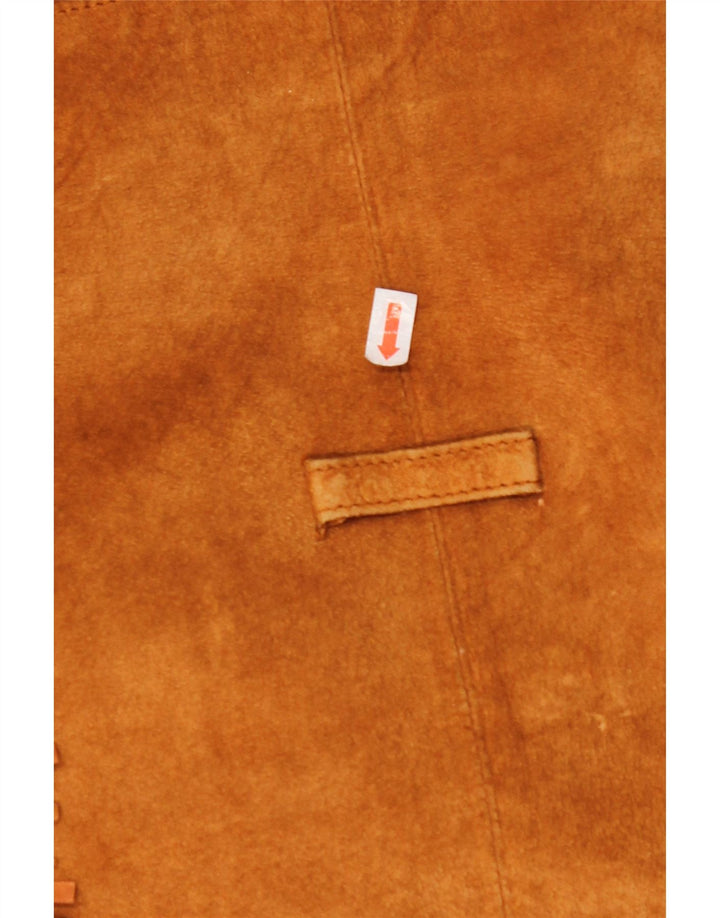 Мужская замшевая куртка VINTAGE EU 54 2XL коричневая кожа