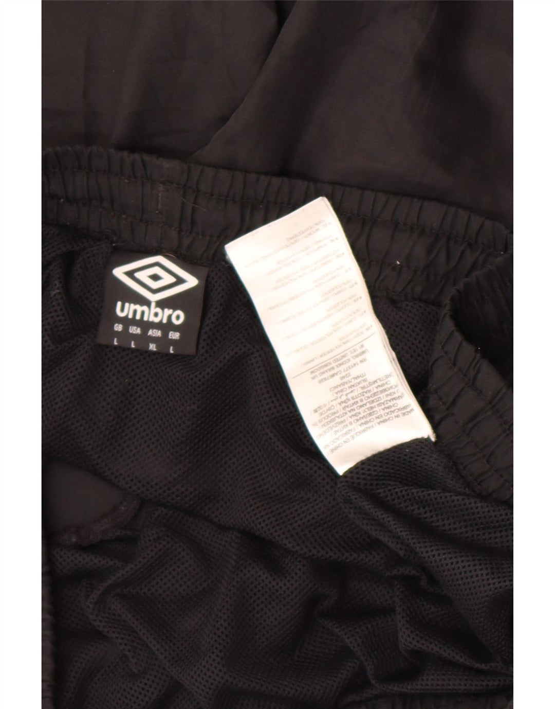 Мужские спортивные шорты Umbro, большие черные из полиэстера с цветными блоками