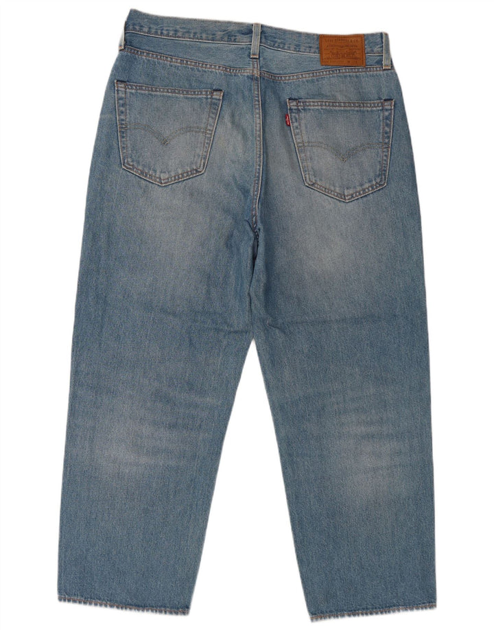 Мужские укороченные свободные джинсы Levi's W32 L26, синие, хлопок