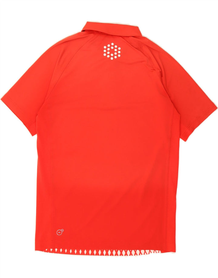 PUMA Mens Polo Shirt Small Red Argyle/Diamond Vintage Puma and Second-Hand Puma from Messina Hembry 
