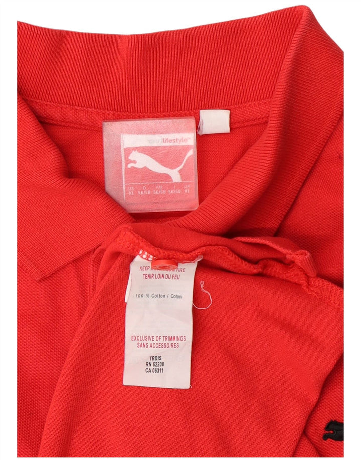 Мужская рубашка-поло Puma XL, красный хлопок
