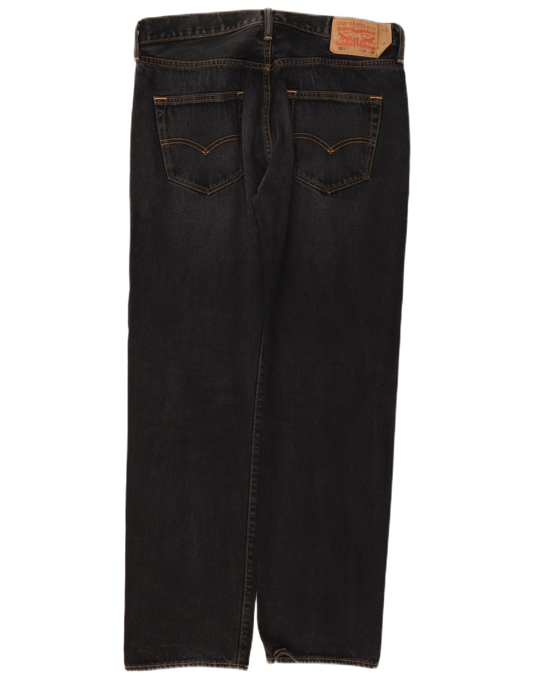 Мужские прямые джинсы Levi's 501 34 L34 Серый хлопок