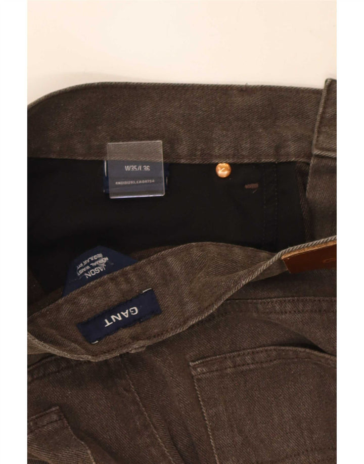 Мужские прямые джинсы Gant W35 L29, коричневые, хлопок