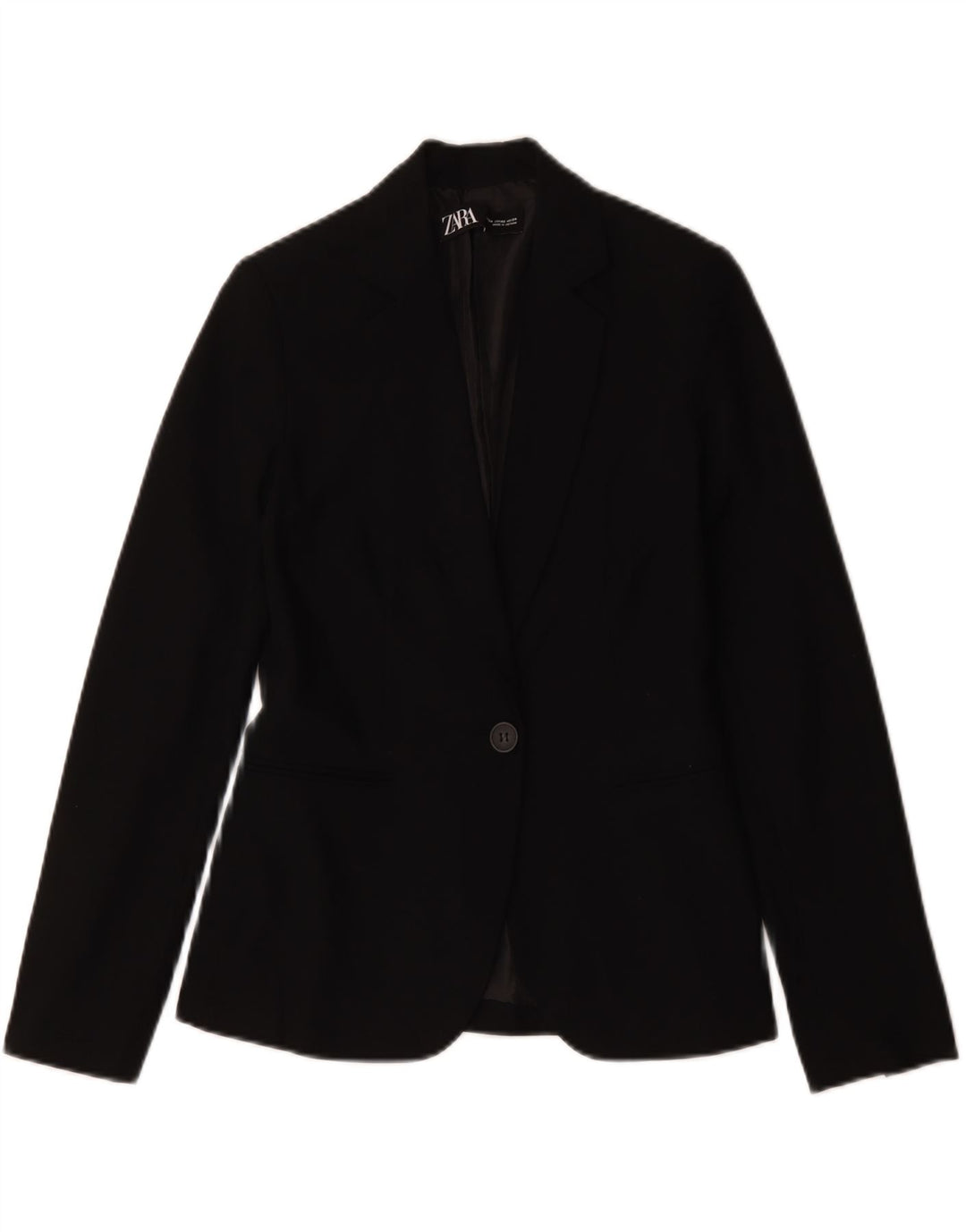 Женский пиджак на 1 пуговице Zara EU 34 2XS, черный полиэстер