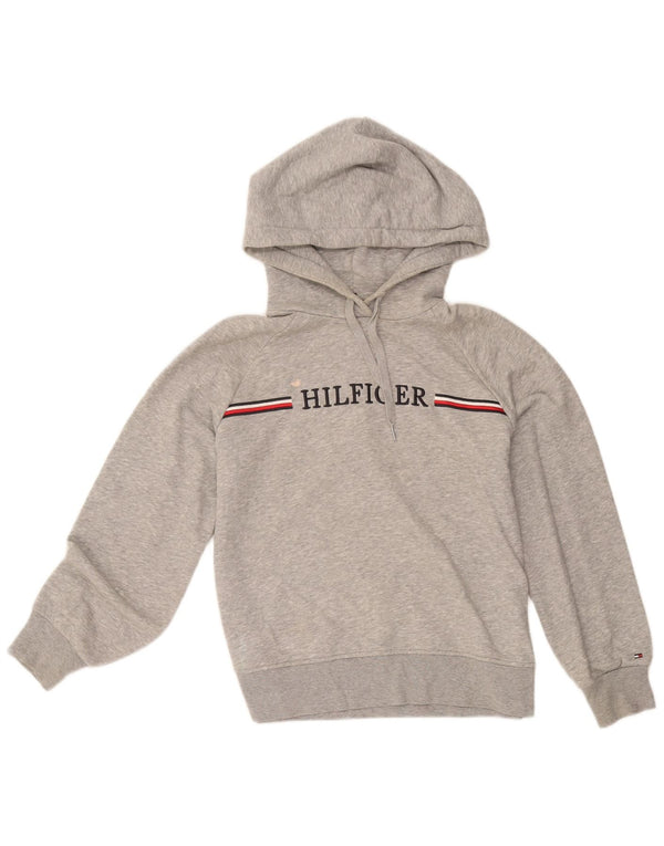 Женский джемпер с капюшоном Tommy Hilfiger UK 6 XS, серый в полоску
