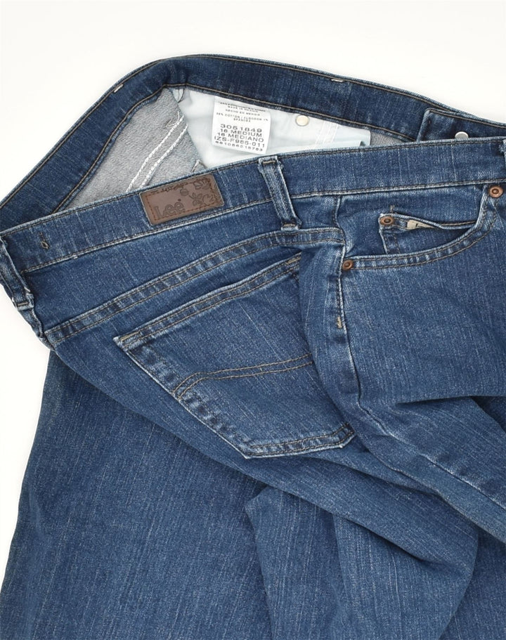 LEE Womens Relaxed Fit Straight Jeans US 16 2XL W34 L31 Blue Cotton | Vintage Lee | Thrift | Second-Hand Lee | Used Clothing | Messina Hembry 