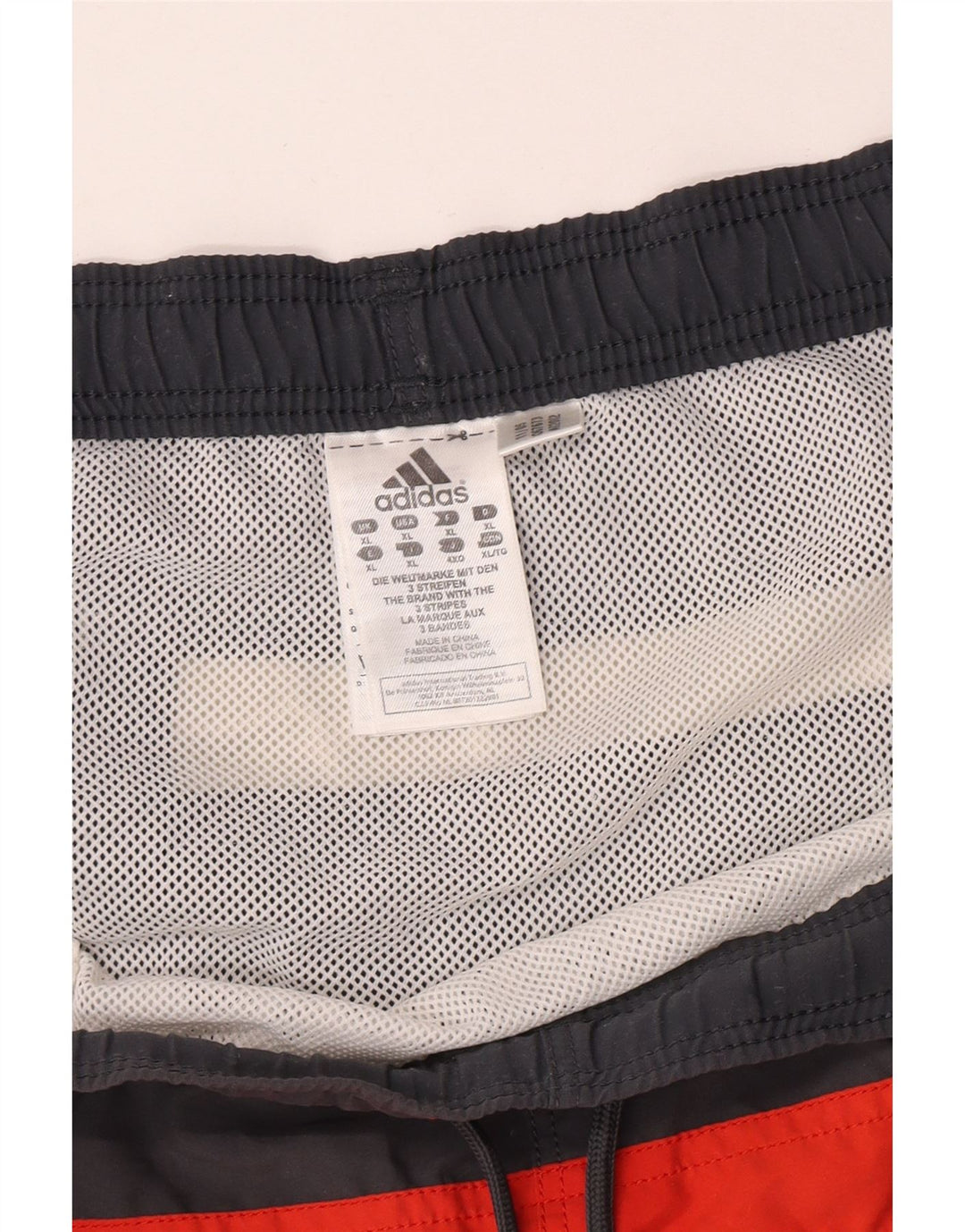 Мужские шорты для плавания Adidas XL, серые, полиэстер с цветными блоками