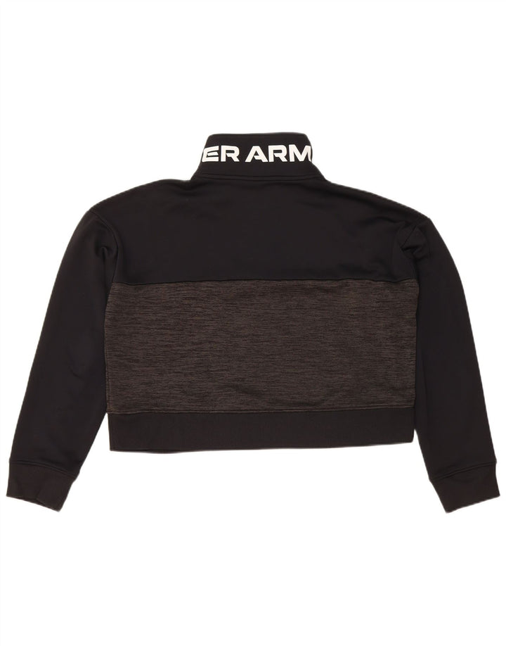 Женский укороченный свитшот с рисунком Under Armour, Великобритания 14, средний черный