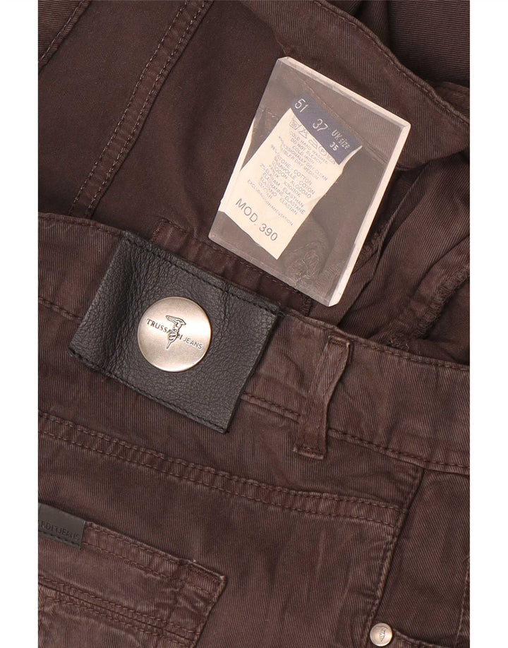 Мужские прямые джинсы Trussardi W35 L30 коричневые, хлопок