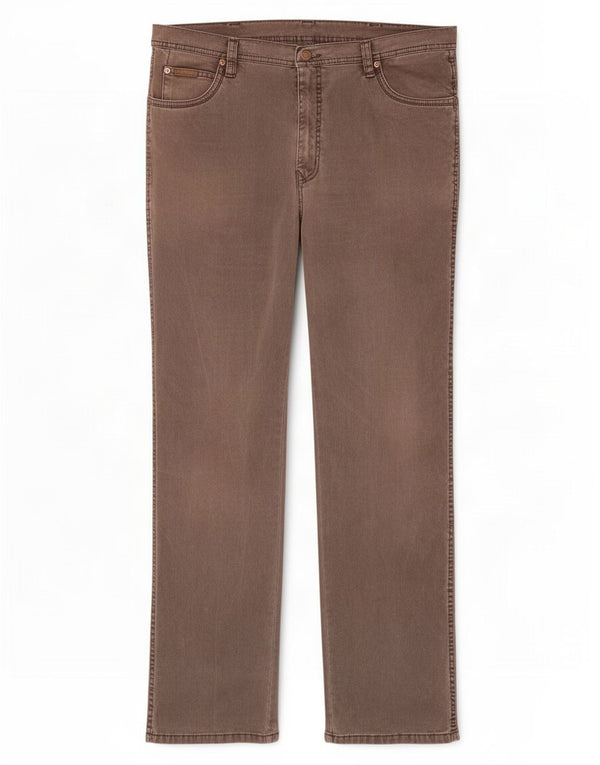 Мужские прямые повседневные брюки Wrangler Texas Stretch W38 L34, серый хлопок
