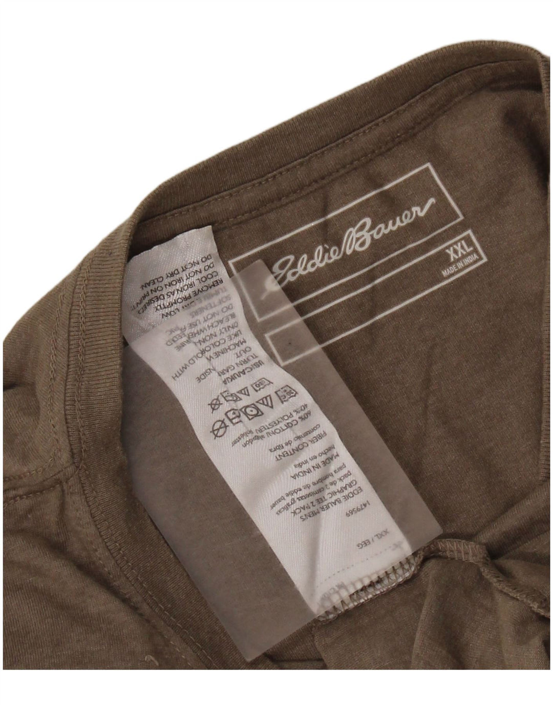 Мужская футболка EDDIE BAUER 2XL, серый хлопок