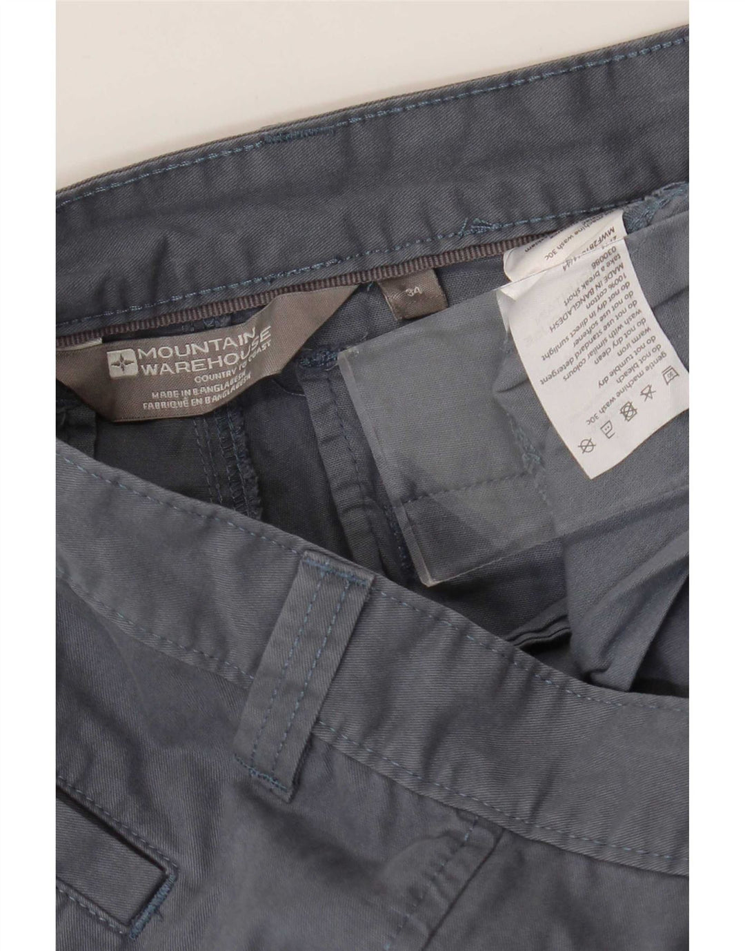 Мужские шорты чинос Mountain Warehouse W34, большие синие, хлопок