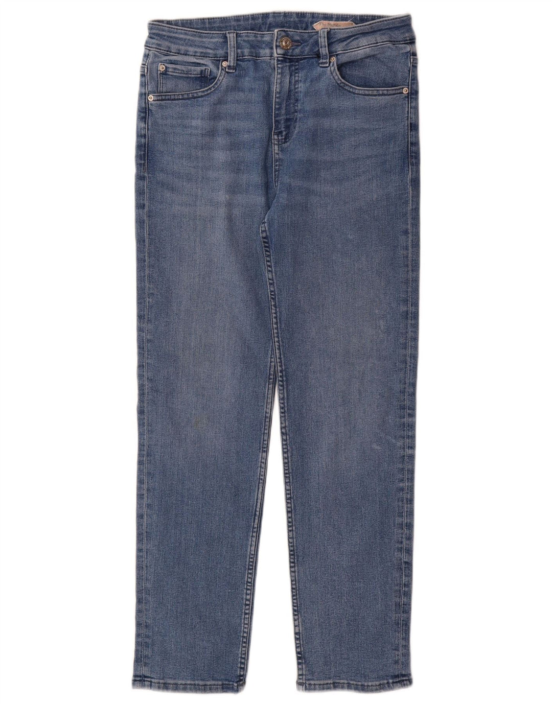 Женские прямые джинсы Marks & Spencer UK 12, средние W30 L29, синие, хлопок