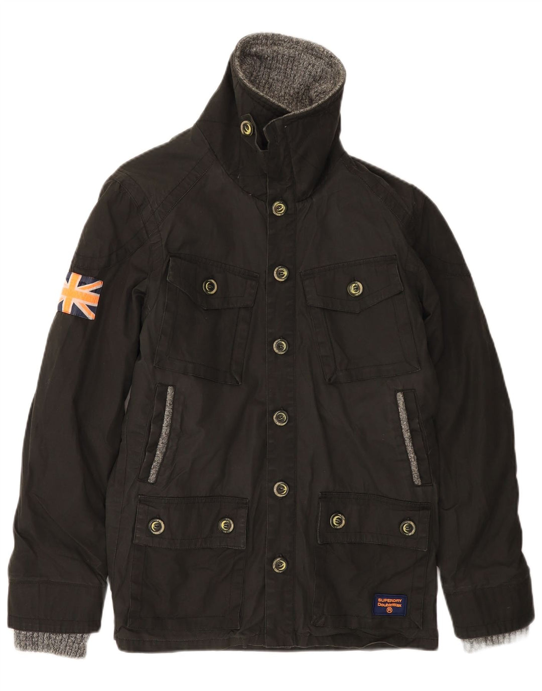 Мужская куртка Superdry Utility UK 38, средний черный хлопок