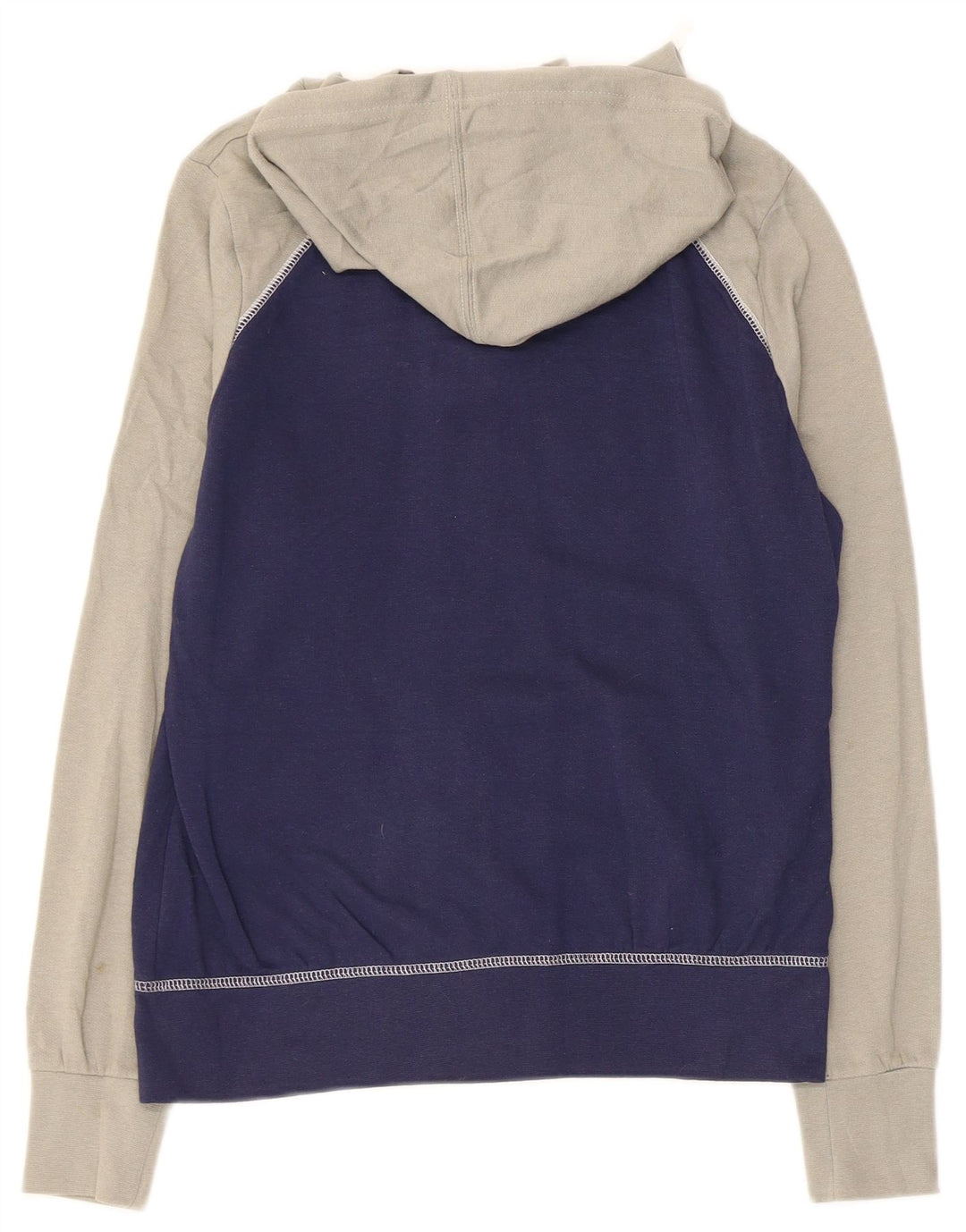 Женский свитер с капюшоном на молнии NFL Patriots UK 10, маленький темно-синий с цветными блоками