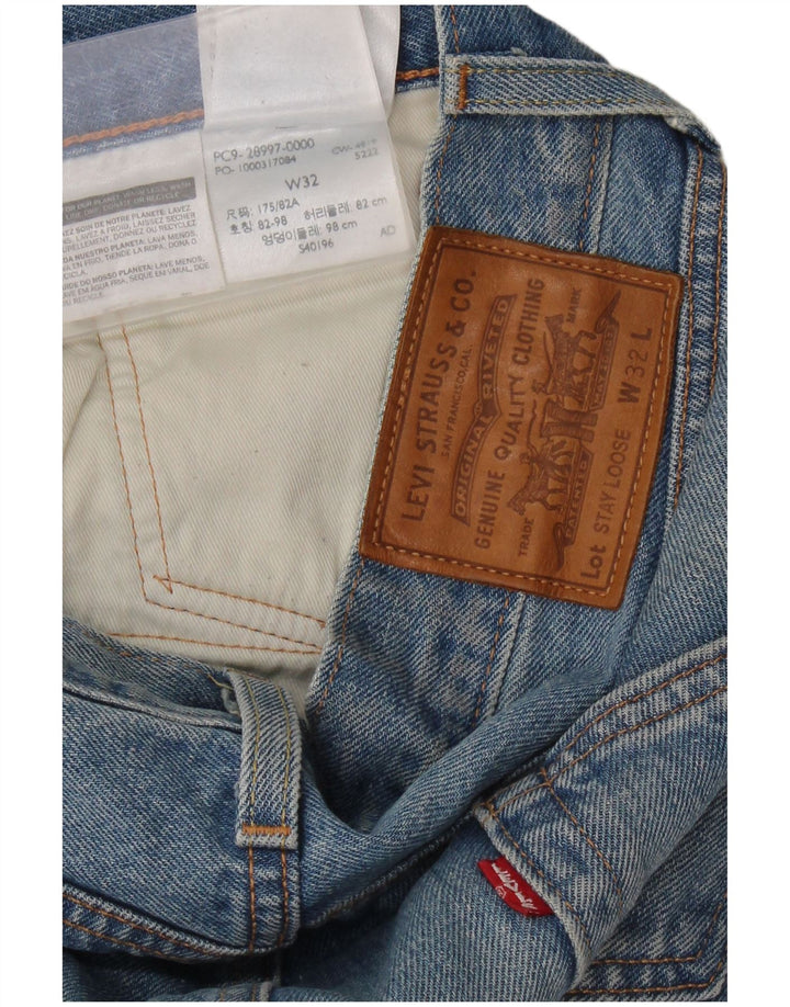 Мужские укороченные свободные джинсы Levi's W32 L26, синие, хлопок