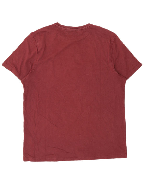 Мужская футболка классического кроя Jack Wills Top XL бордового цвета, хлопок