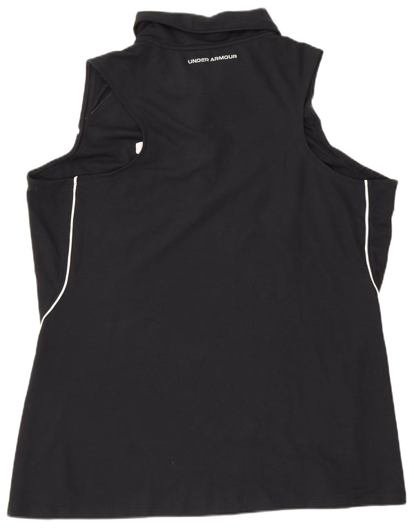 Женская рубашка-поло без рукавов Under Armour UK 18 XL, черный полиэстер, спортивная