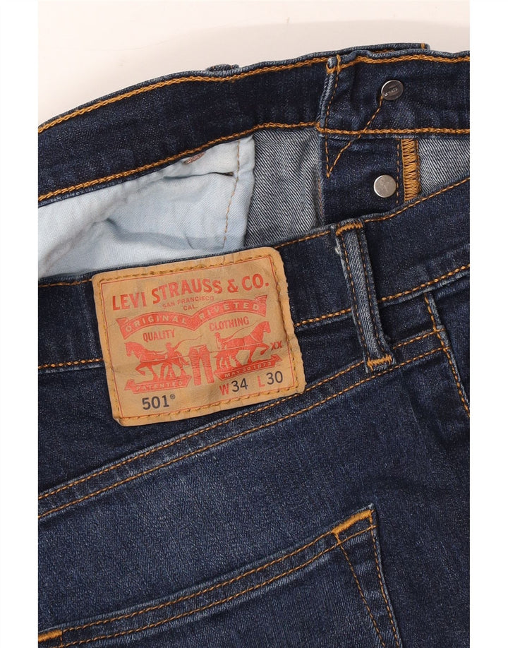 Мужские прямые джинсы Levi's 501 W34 L30 темно-синие