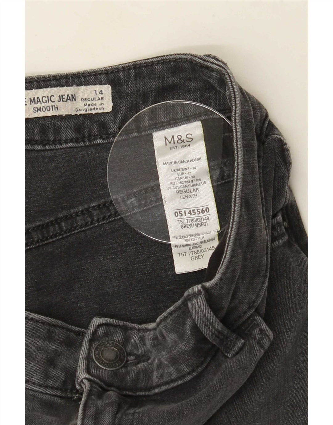 Женские джинсы Marks & Spencer The Magic Slim UK 14 Medium W30 L28 Серые