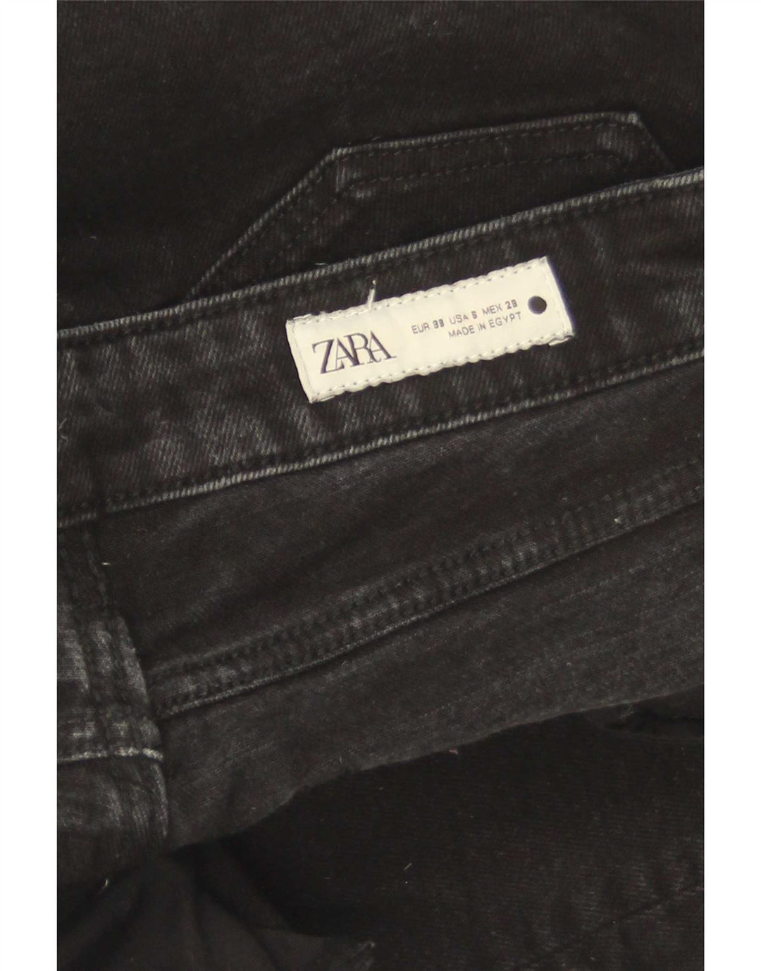 Женские прямые джинсы Zara EU 38, маленькие W28 L27, черные