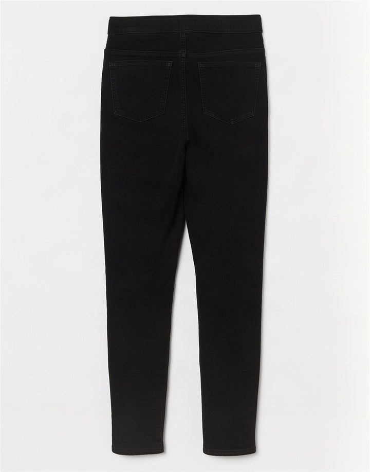 Женские джинсы джеггинсы Marks & Spencer UK 12, средние W30 L29, черные, хлопковые