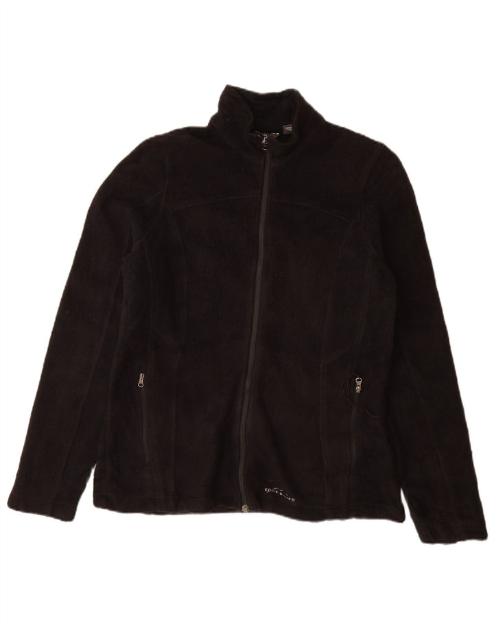 Женская флисовая куртка Eddie Bauer UK 12, средний черный полиэстер