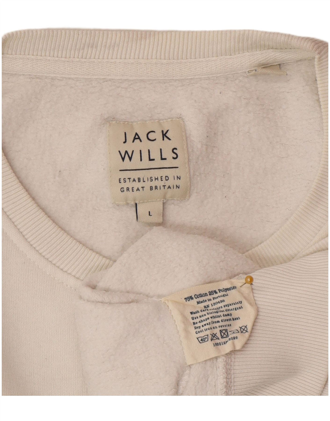 Мужской свитер Jack Wills, большой белый хлопковый джемпер