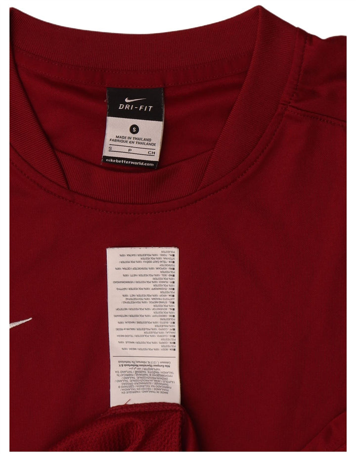 Мужская футболка Nike Dri Fit с графическим рисунком, маленький бордовый полиэстер