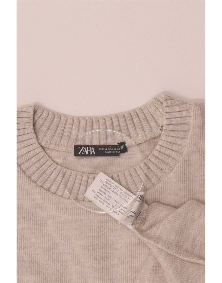Женская блузка Zara Top UK 14, средний бежевый полиэстер